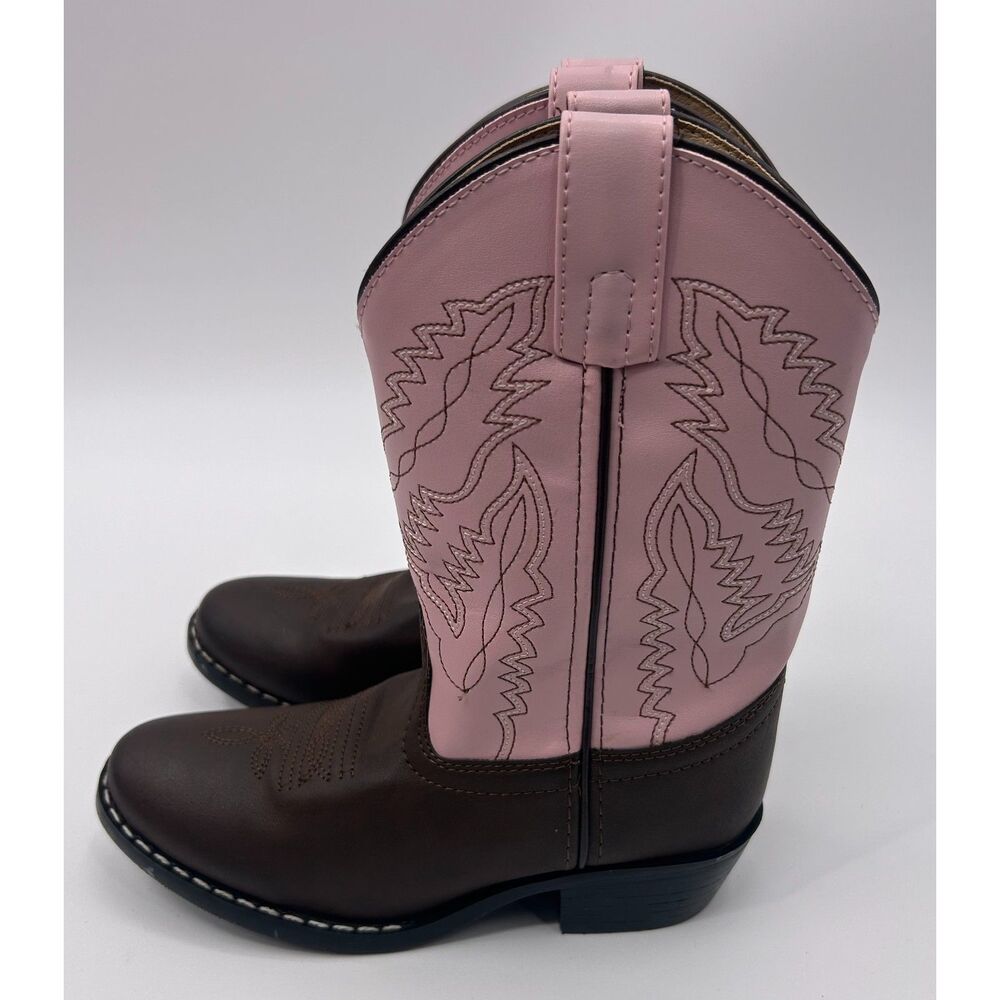 Smoky Mountain Boots Girls Monterey Western Boots Brown Pink Size 13.5
